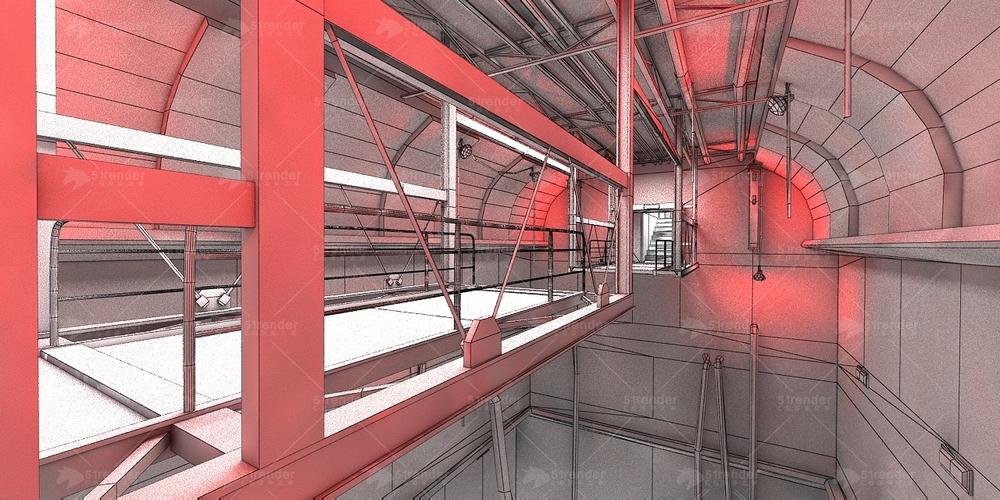 科幻场景 科幻工厂 熔炉房 管道 科幻建筑 科幻基地 3d模型下载
